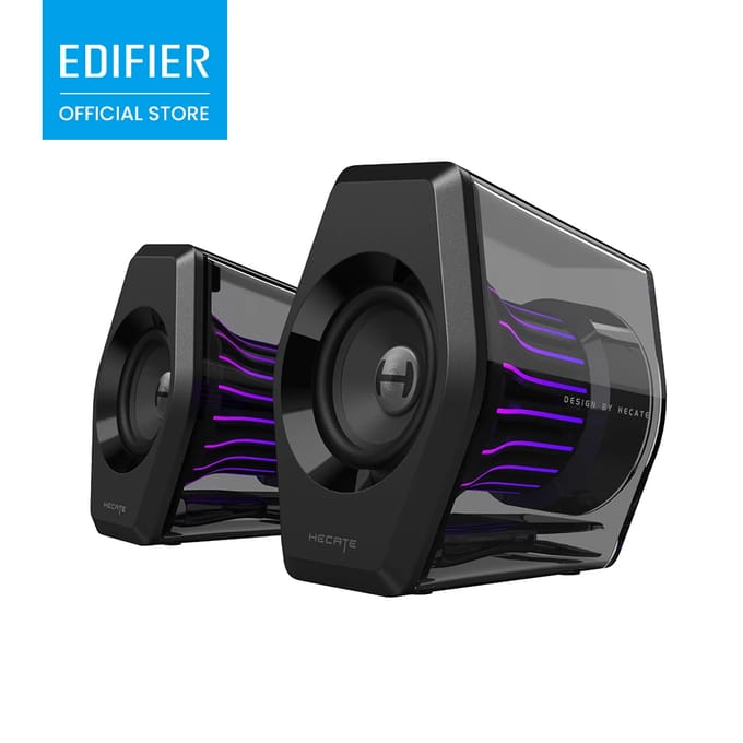 Edifier G2000 Pro 2.0 Gaming-luidsprekers 32W piekvermogen Virtueel 7.1 Surround Sound 270 °   TempoFlow RGB Licht Transparant
