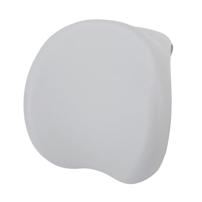 Badkussen met Zuignappen PU Waterdicht Comfortabele Badkuip Hoofdsteun voor SPA Hot Tub white