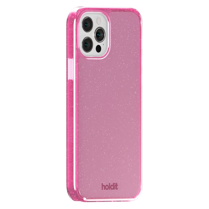 Holdit Glitter Case geschikt voor Apple iPhone 12 (Pro) - Roze