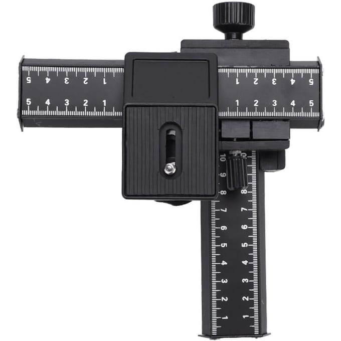4-weg macro focusrail schuif met 1/4  montageschroef voor close-up opnamen zwart