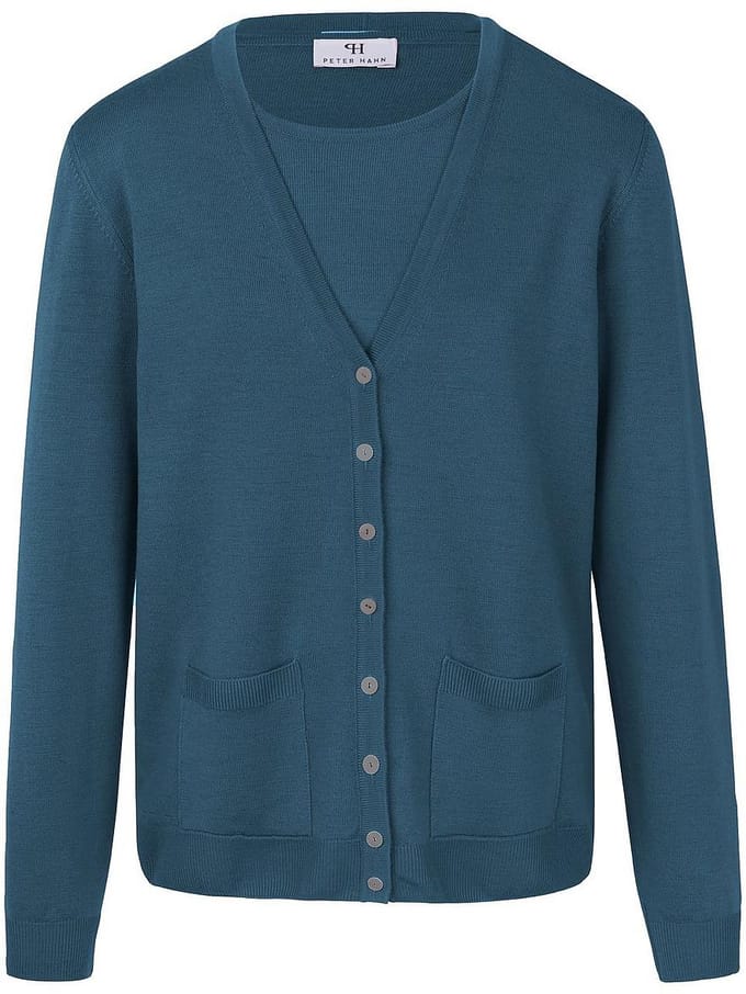 Twinset 100% scheerwol Van Peter Hahn blauw