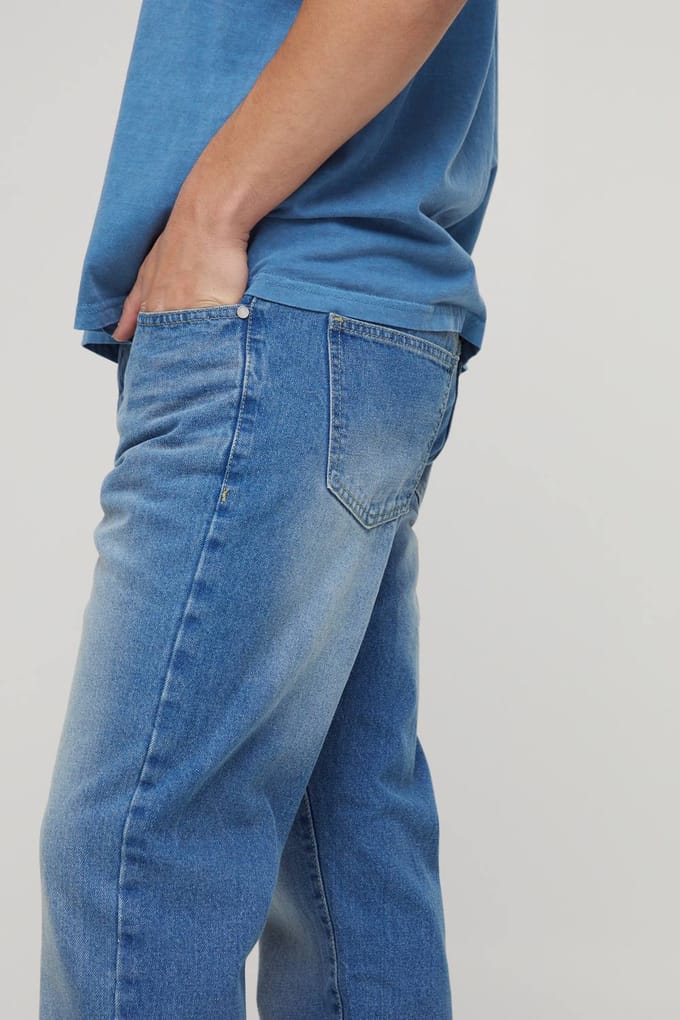 Essential Straight Leg Jeans | Mid Blue | Size 52R