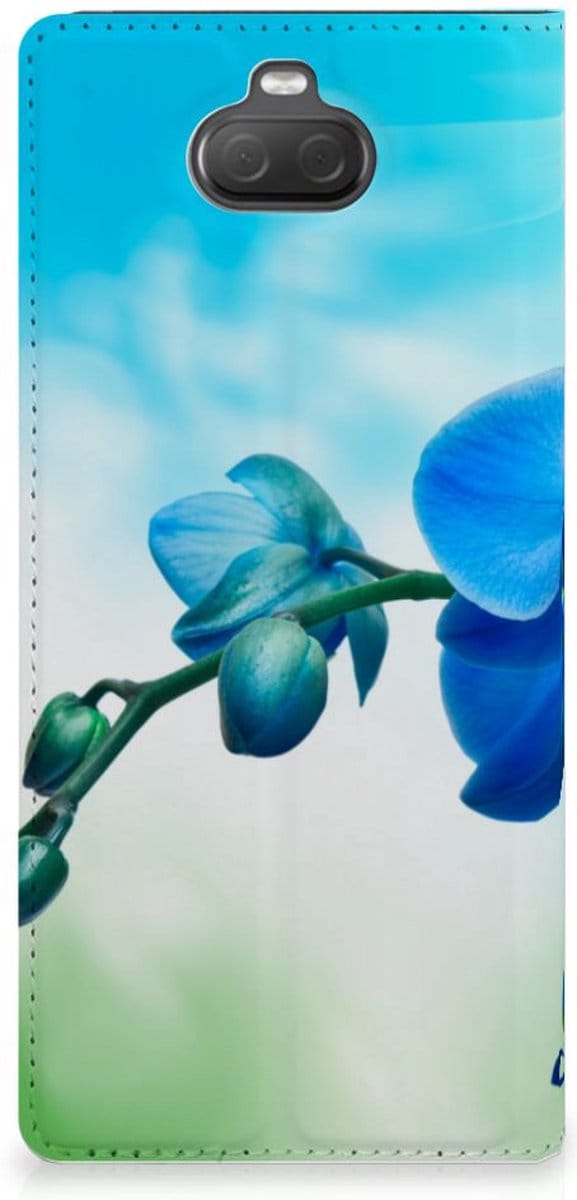 Sony Xperia 10 Plus Smart Cover Orchidee Blauw - Cadeau voor je Moeder