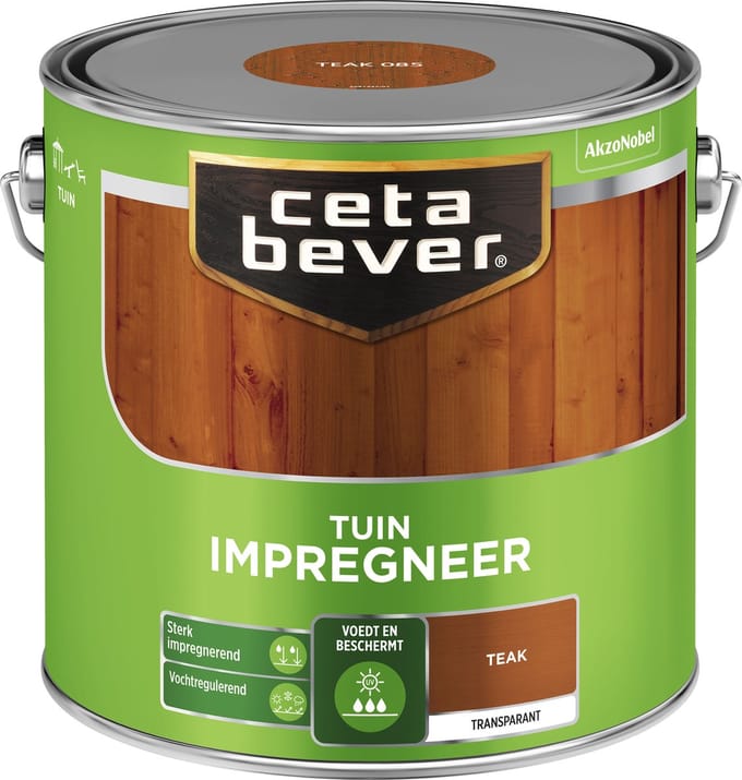 Cetabever Houtimpregneermiddel Impregneer - Teak - Zijdeglans - 2,5l