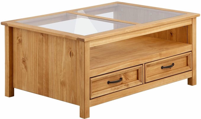 Selma-Tafel - Glas & Natuur Grenen
