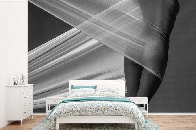 Behang - Fotobehang Vrouw - Ballet - Dans - Lichaam - Breedte 390 cm x hoogte 260 cm