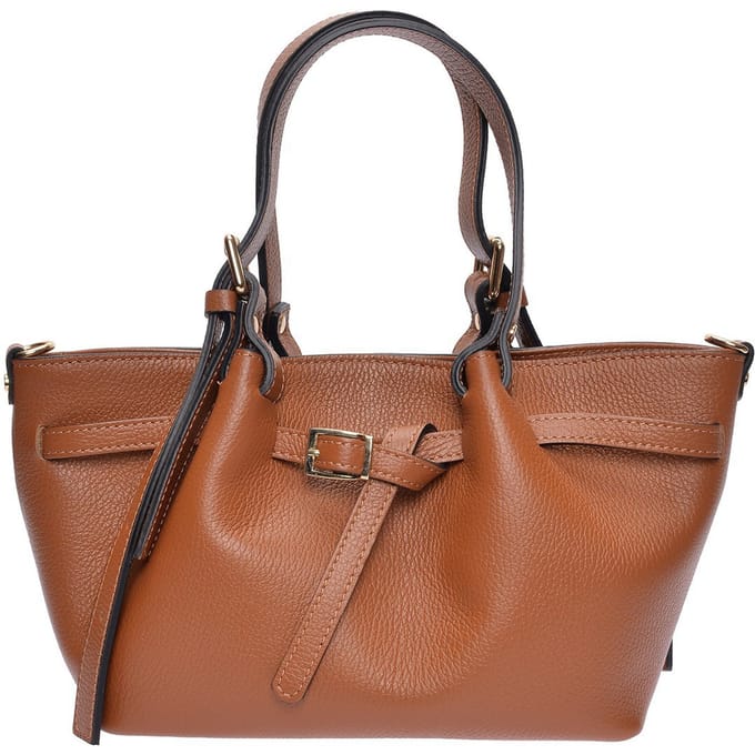 Luisa Vannini Brown Rundleer Tas