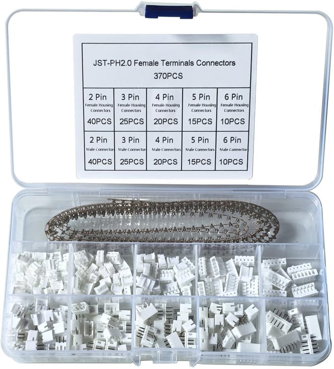 Dailygoods - 590 Stuks JST-Stekkerkit met 2,0 mm JST-PH Stekkers