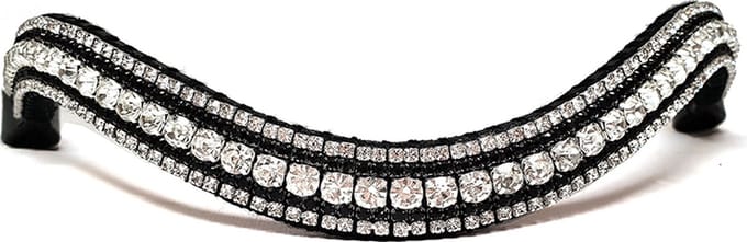 Frontriem Crystal & Black/Shet
