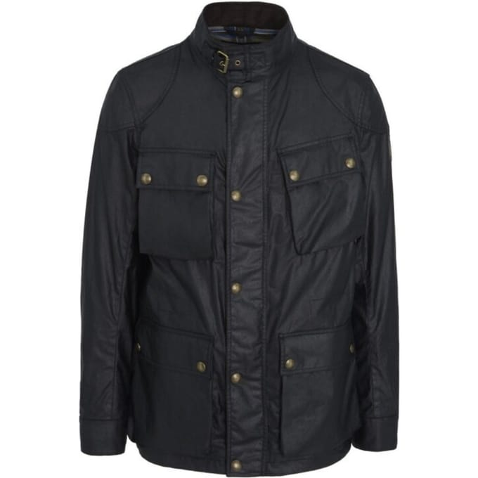Belstaff Fieldmaster zwart gewaxt jack