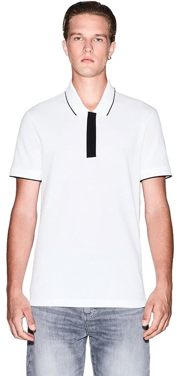 Armani Exchange Xm001285_af10366 Korte Mouw Poloshirt Wit S Man