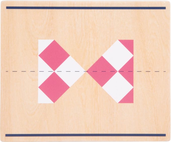 Small Foot Wooden Symmetry Game with Mirror Educational