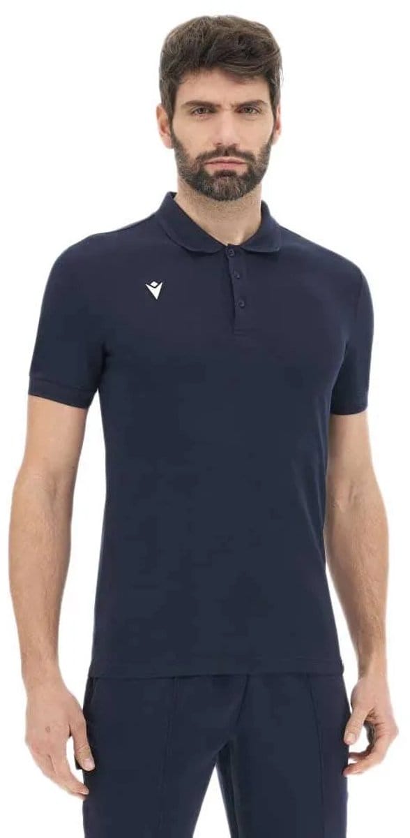 Macron Lindos Korte Mouw Poloshirt Blauw S Man