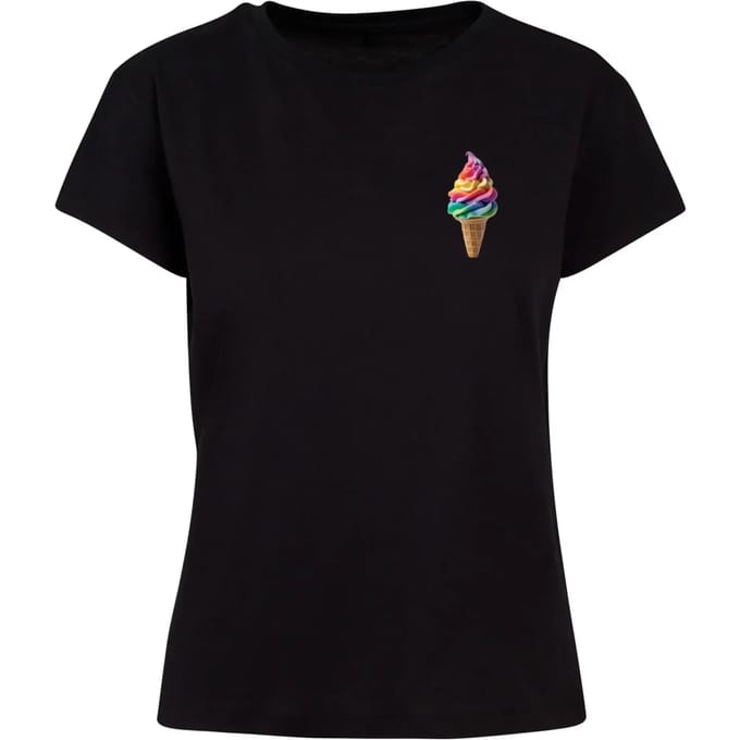 Dames-T-shirt Merchcode Pride Scoops