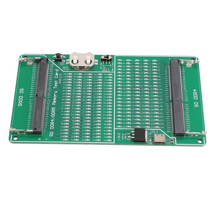 Testeur de mémoire DDR4 DDR5 2 en 1 Carte de test de fente de mémoire multifonctionnelle avec indicateur LED pour ordinateur portable blue