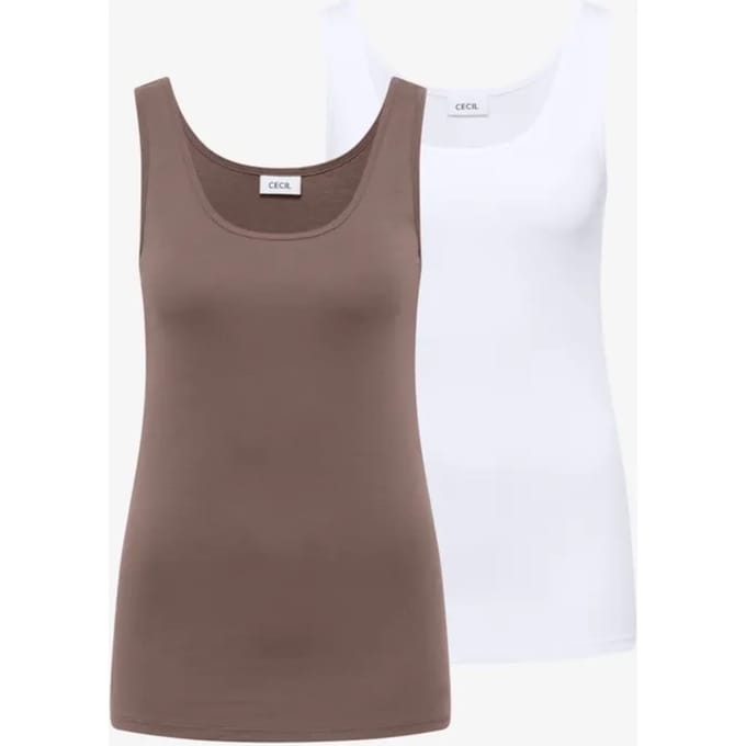 Basic top met ronde hals in een 2-pack