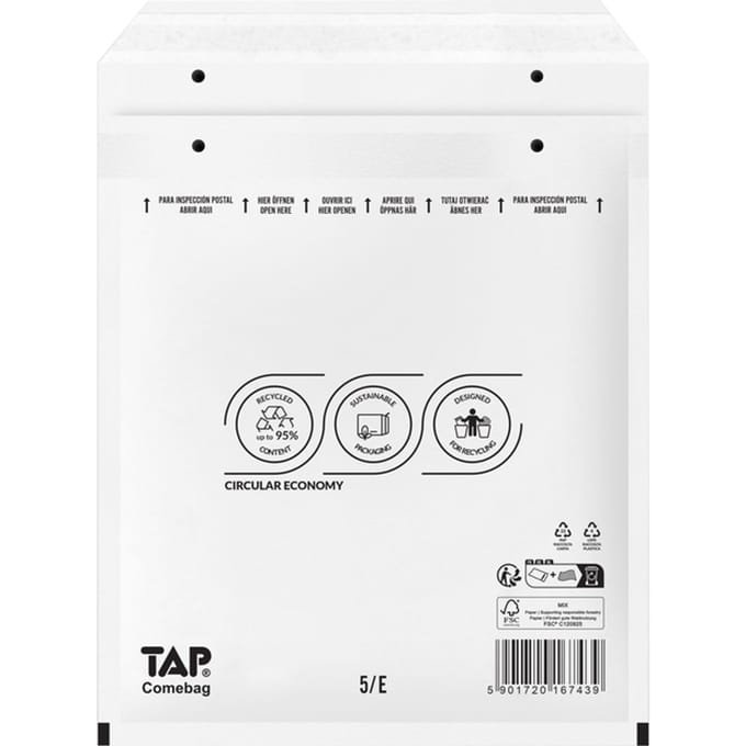 Envelop TAP Comebag luchtkussen nr15 240x275mm 100 stuks
