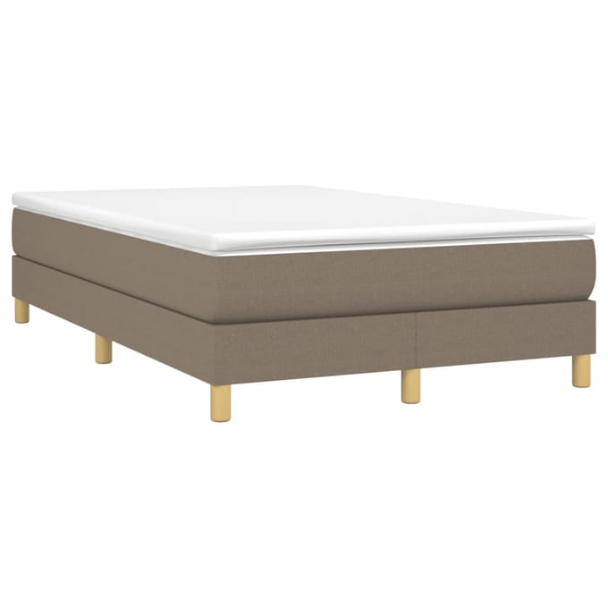 vidaXL - Boxspring - bed - 120x200 - cm - stof - taupe