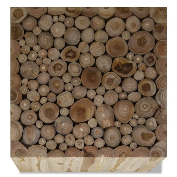 vidaXL - Salontafel - 50x50x35 - cm - echt - teakhout