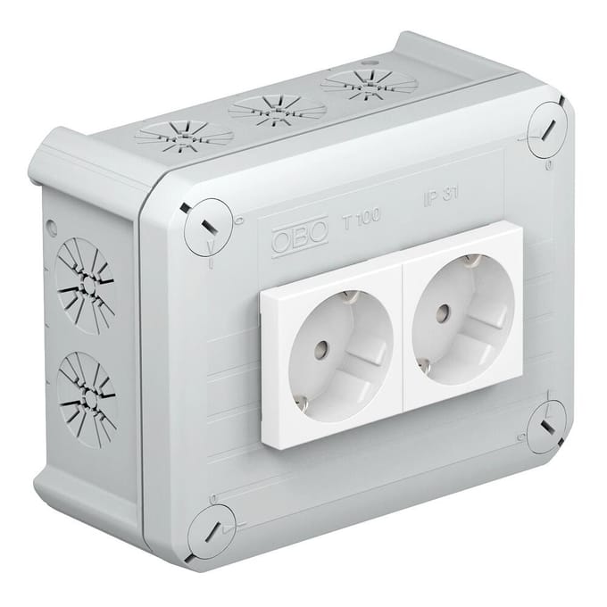 OBO T-Box Wand/Plafond Kabeldoos - 2007821 - E2PVU
