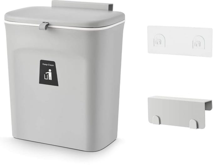 9 Liter Keuken Compostbak met Deksel voor Ophangen
