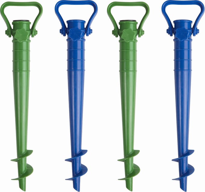 Zoem - Parasolhouder 4 stuks 400g per stuk – Parasolstandaard voor in de grond – Schroef – Parasolvoet