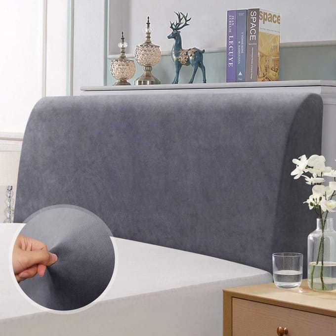 Hoofdbord Hoes Stretchy en Beschermend Grijs 180-200 cm