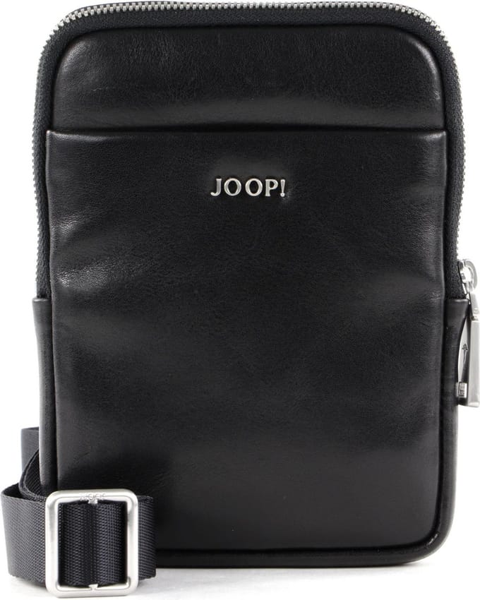 JOOP! Leren Schoudertas Treviso Rafael Shoulderbag Black Zwart