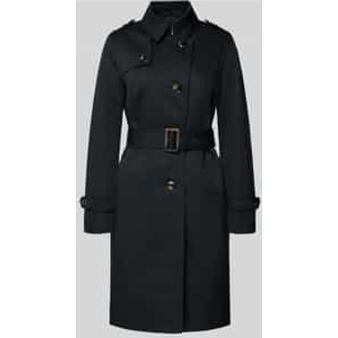 Trenchcoat met stoffen riem