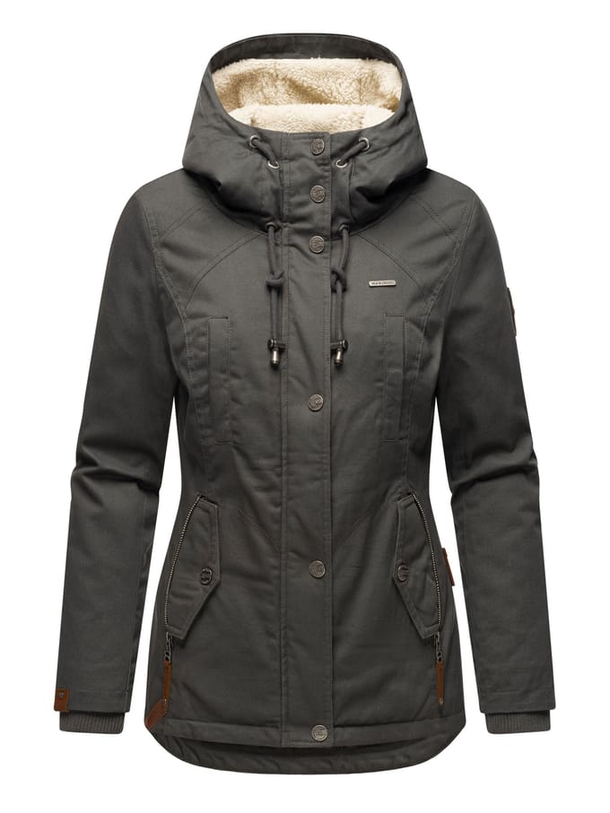 Marikoo dames winterjas met teddyfleece voering & capuchon