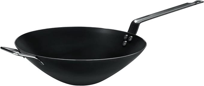 RVS Wok Pan 32 cm Zwart