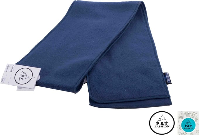 P&T Kinder Sjaal - Micro Fleece - Petrol - 140 x 16 cm