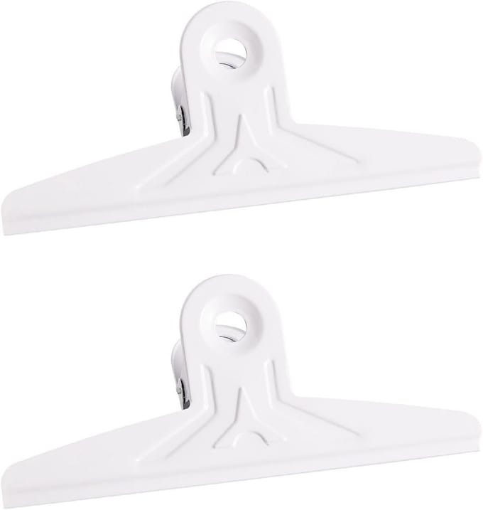 Extra Grote Bulldog Clips Wit & Zwart 22 cm - 2 Stuks Sterke Documentenbinders