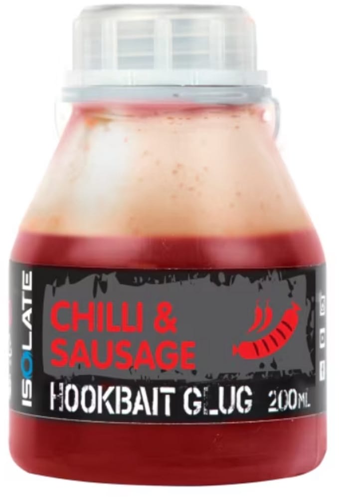 Shimano Isolate Hookbait Dip Chilli Sausage 200ml – Krachtige Glug voor Karperaas