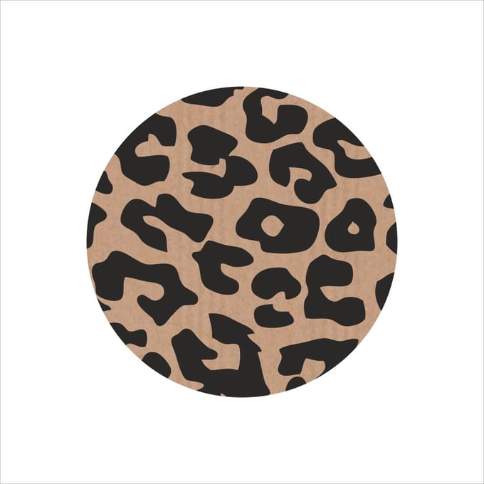 Elegante Sluitstickers - Sluitzegels - Rol van 250 - Ø39mm - Panter Print - Etiketten - Handmade