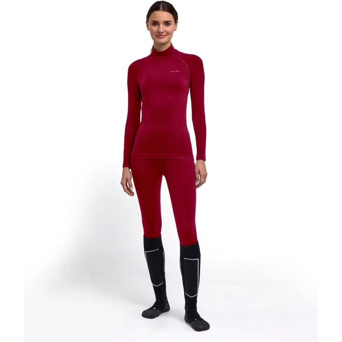 Damen Maximum Warm High Neck sneldrogend functioneel materiaal functioneel shirt met lange mouwen dames merlot - maat 8117