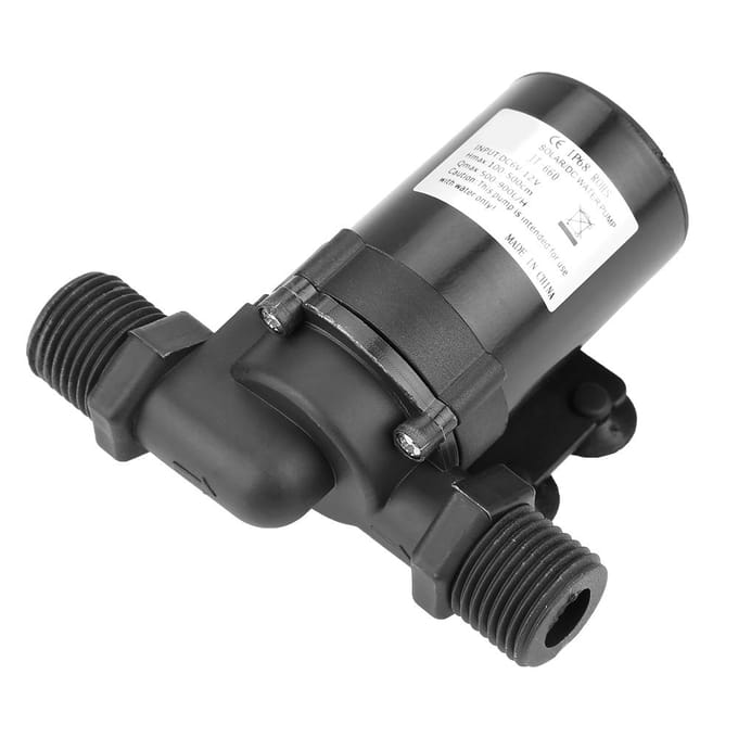 Mini DC Borstelloze Waterpomp voor Zonneboiler 12V 0?80 graden Celsius