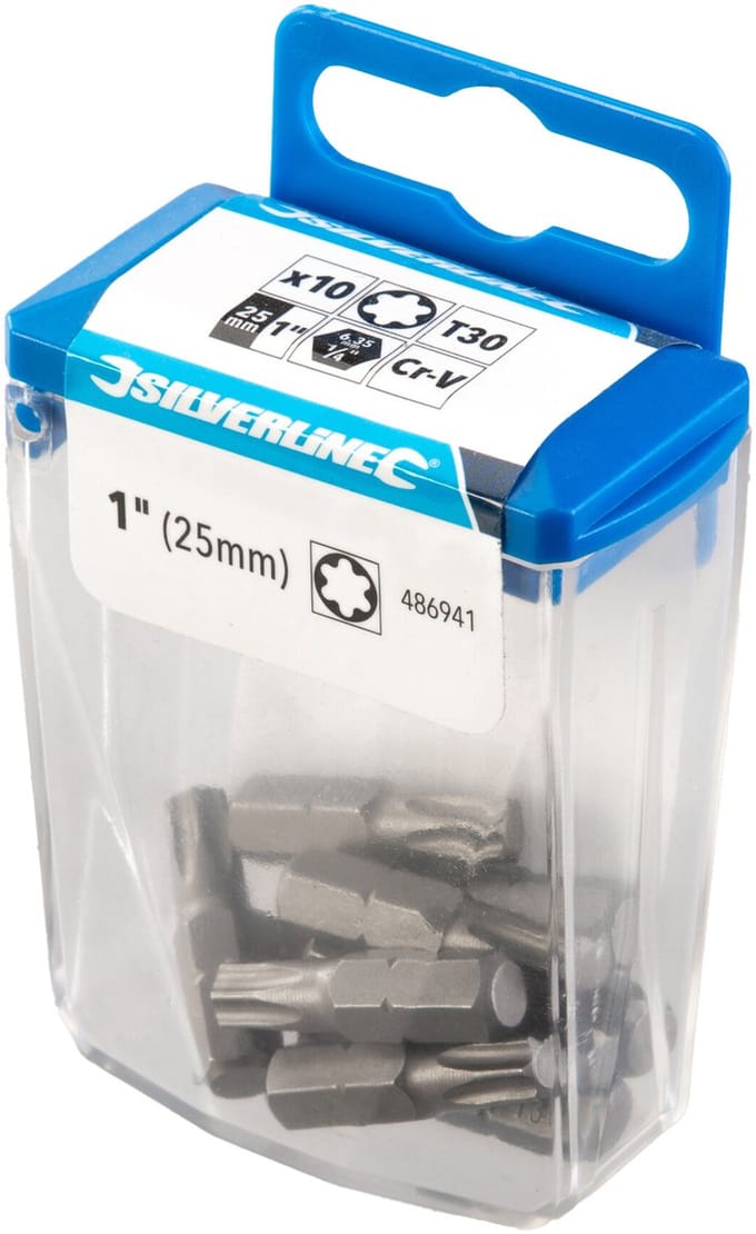 Silverline Schroefbits torx T30 - 10 stuks