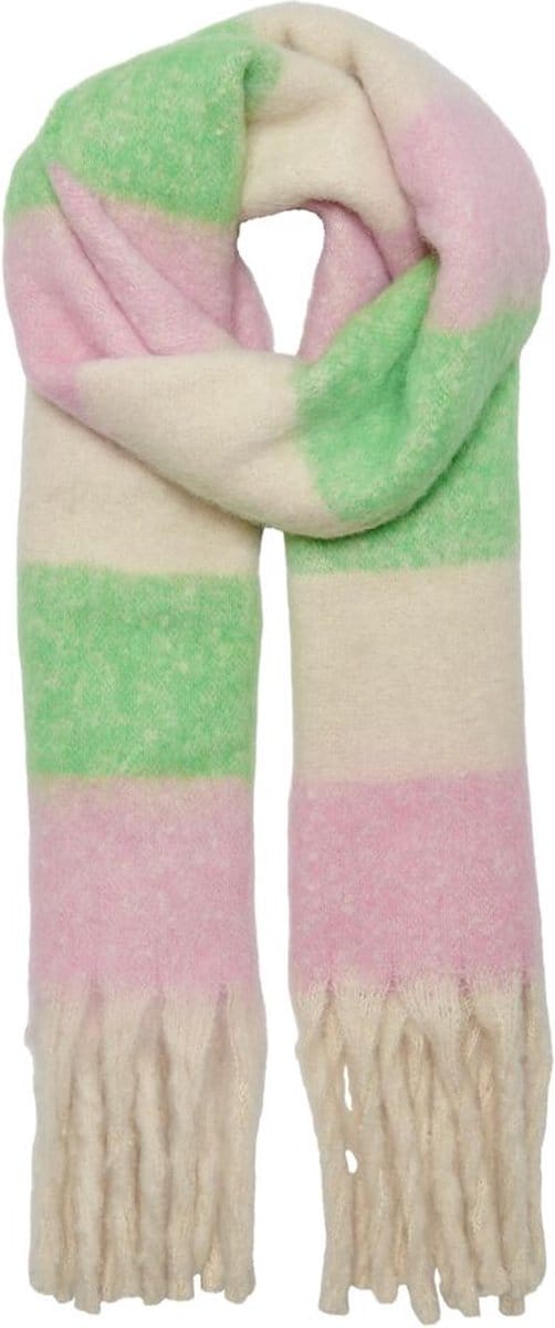 Only Carmen Striped Scarf Island Green | Multicolour | Maat: One Size