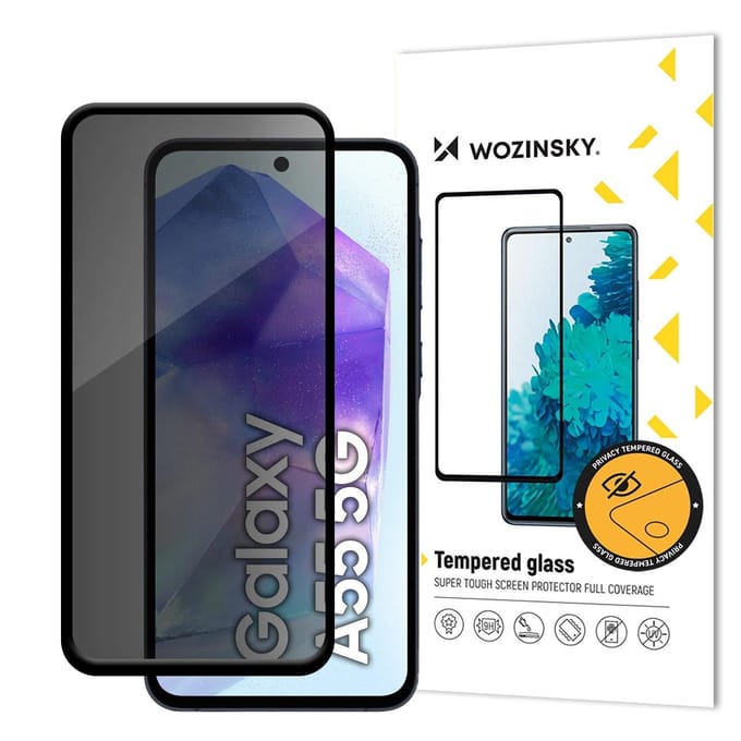 Wozinsky Privacy Glass Tempered Glass for Samsung Galaxy A56 / A36 with Anti Spy Filter Privacy
