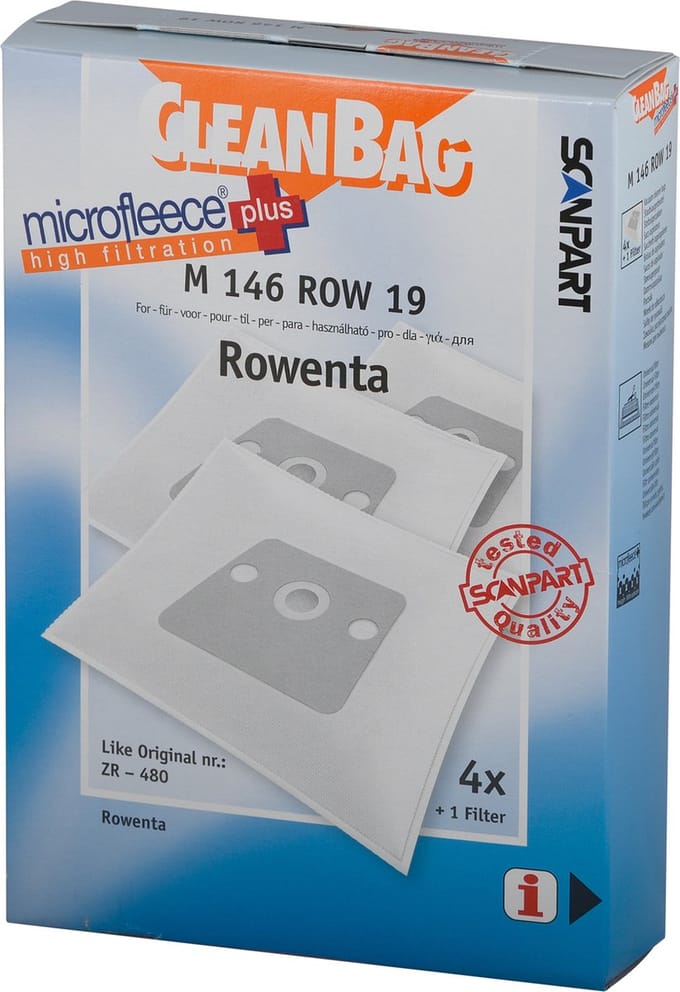 CleanBag stofzuigerzakken voor Rowenta ZR-480