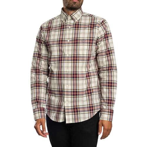 Overhemd Lange Mouw Gant Normale poplin ruit overhemd