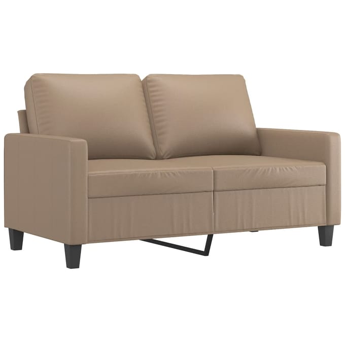 vidaXL - 2-delige - Loungeset - met - kussens - kunstleer - cappuccino