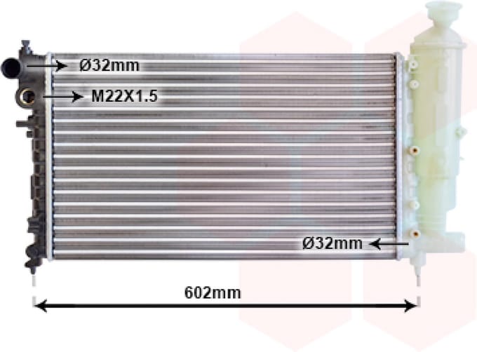 Van Wezel - RADIATOR VOOR PEUGEOT 106 1991-1996 1301C7