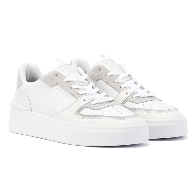 Cruyff Surefire Tennis Leather Heren Wit/Grijs Trainers