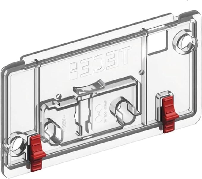 Spoelbakdeksel - Reserveonderdeel - Toilet Reparatie - Met klemschroeven - 24 cm - Transparant