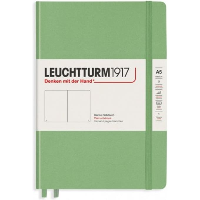 Leuchtturm Notitieboek A5 Hardcover Sage Blanko - Notebook - 4004117570018