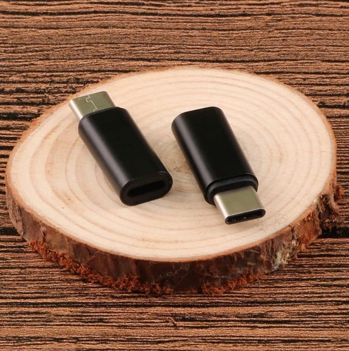 New Age Devi - Geschikt voor Lightning naar Usb C - Zwart - lightning 8 pin naar Usb C convertor