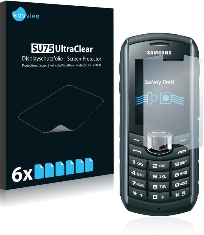 Savvies - Screenprotector voor Samsung B2710 - Folie Beschermfolie transparant 6 Stuks