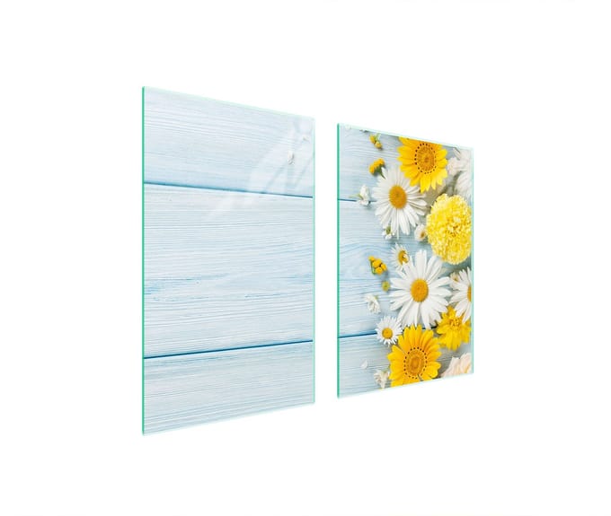 TMK ArtDeko - Snijplank - 65x52 cm - Geharde Glas - Rumianek Design